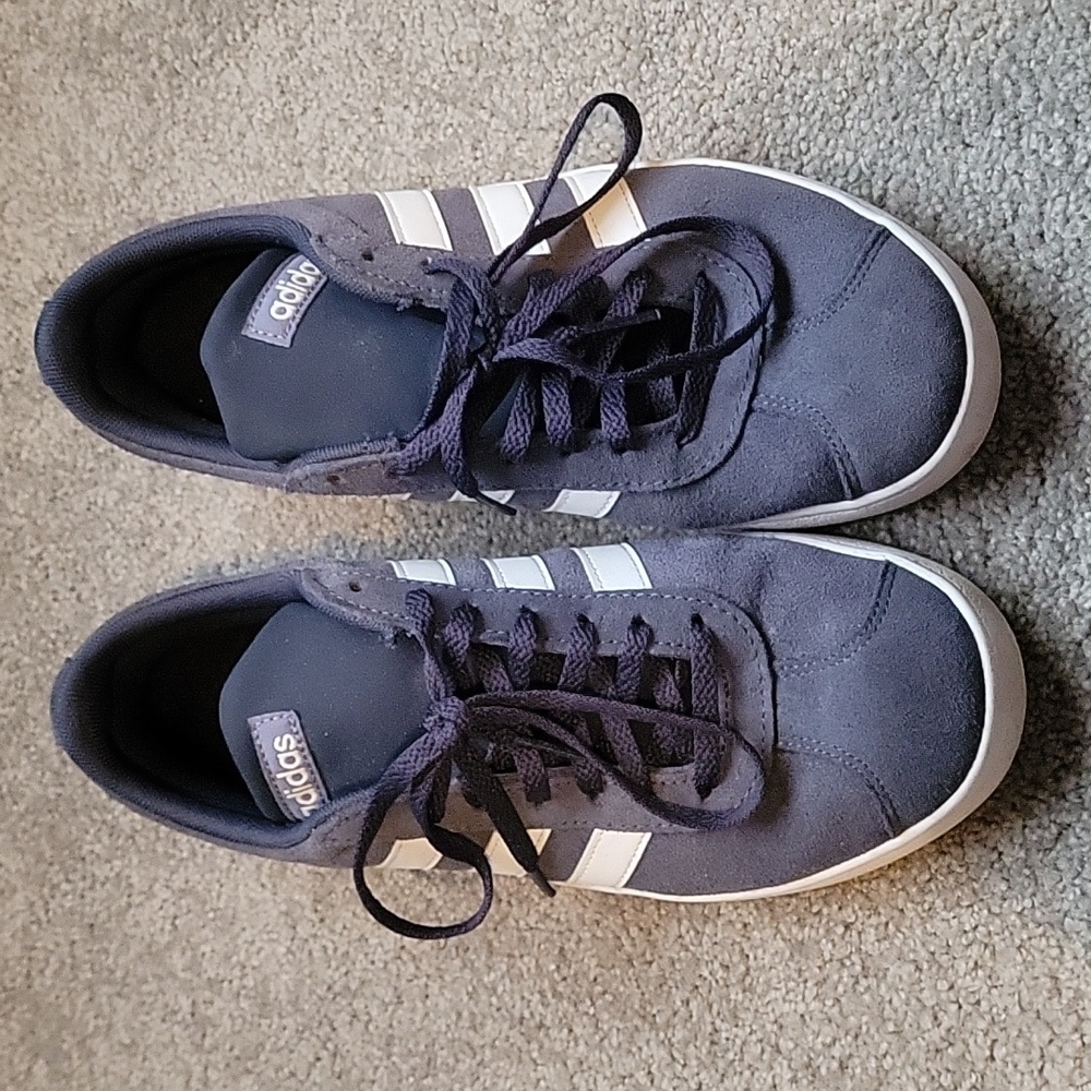 Adidas suede 3 stripe shoes